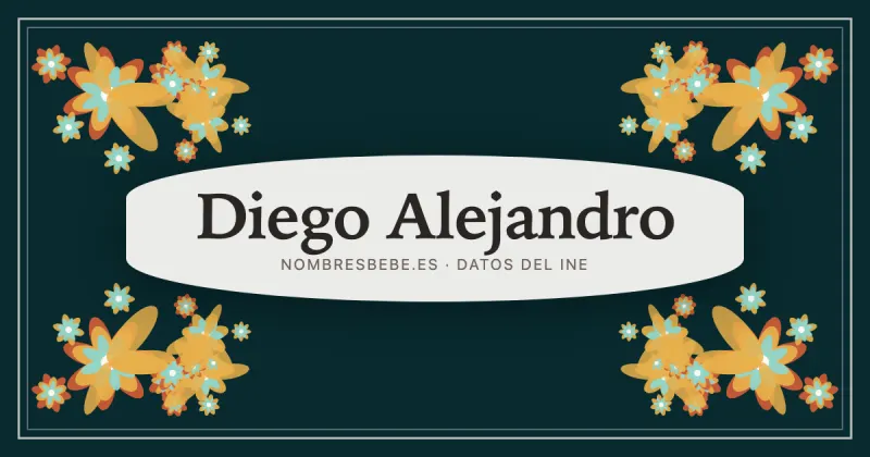 Diego Alejandro, en una estampa ornamental de nombresbebe.es
