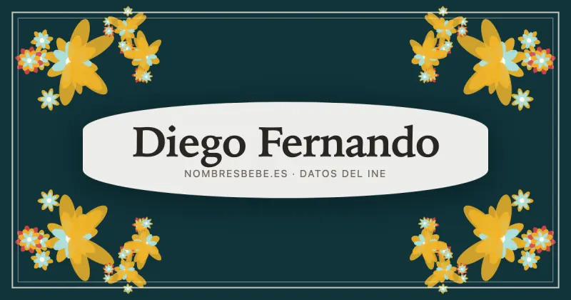 Diego Fernando, en una estampa ornamental de nombresbebe.es