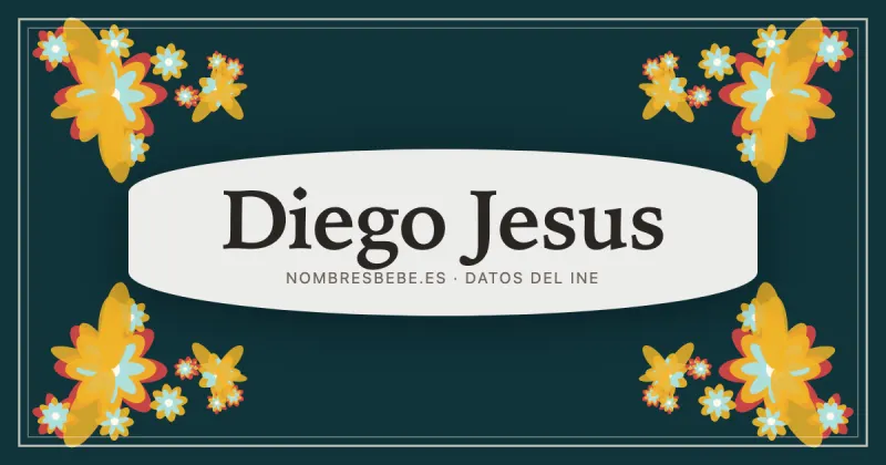 Diego Jesus, en una estampa ornamental de nombresbebe.es