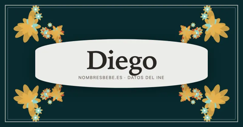 Diego, en una estampa ornamental de nombresbebe.es