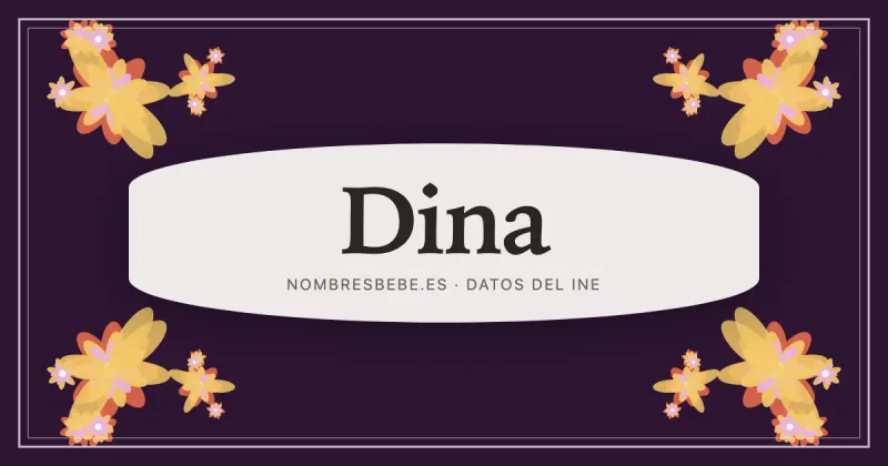 Dina, en una estampa ornamental de nombresbebe.es