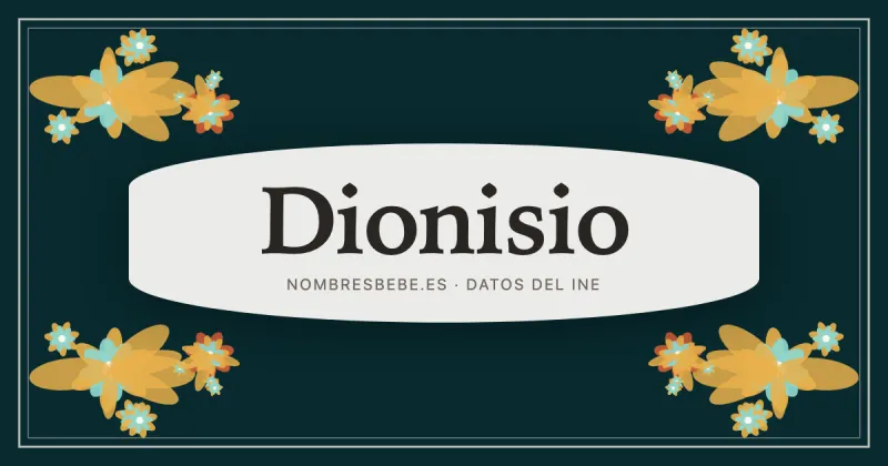Dionisio, en una estampa ornamental de nombresbebe.es