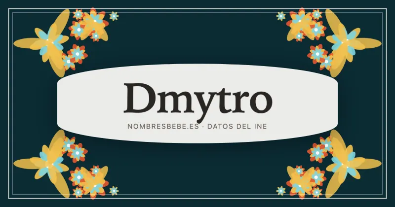 Dmytro, en una estampa ornamental de nombresbebe.es