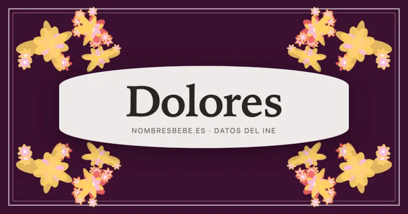 Dolores, en una estampa ornamental de nombresbebe.es