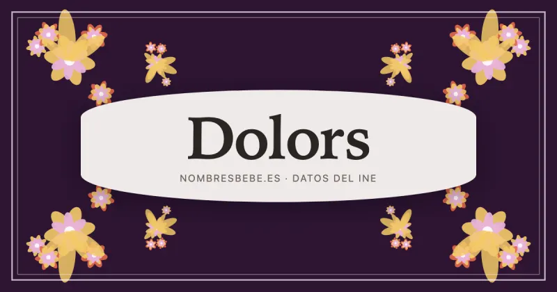 Dolors, en una estampa ornamental de nombresbebe.es