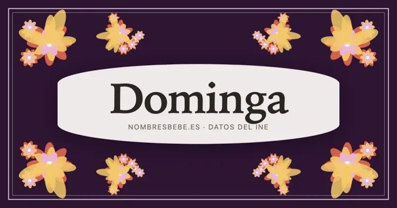 Dominga, en una estampa ornamental de nombresbebe.es