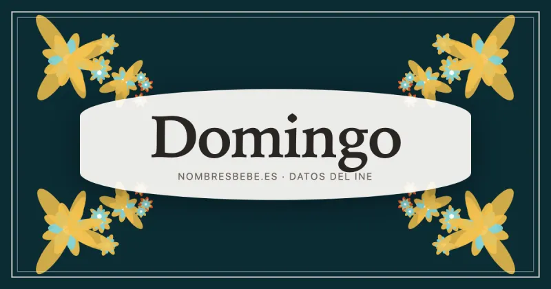 Domingo, en una estampa ornamental de nombresbebe.es
