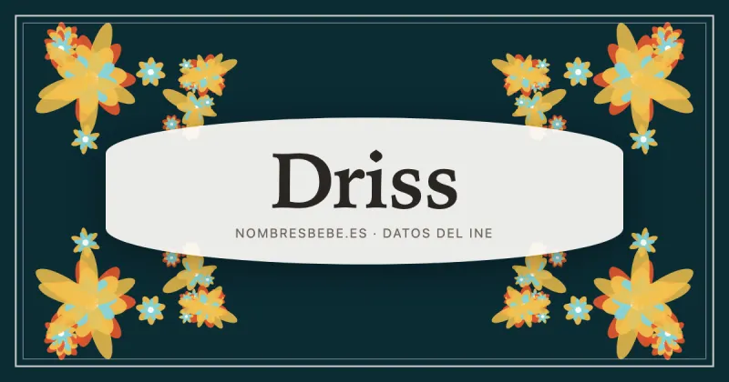Driss, en una estampa ornamental de nombresbebe.es