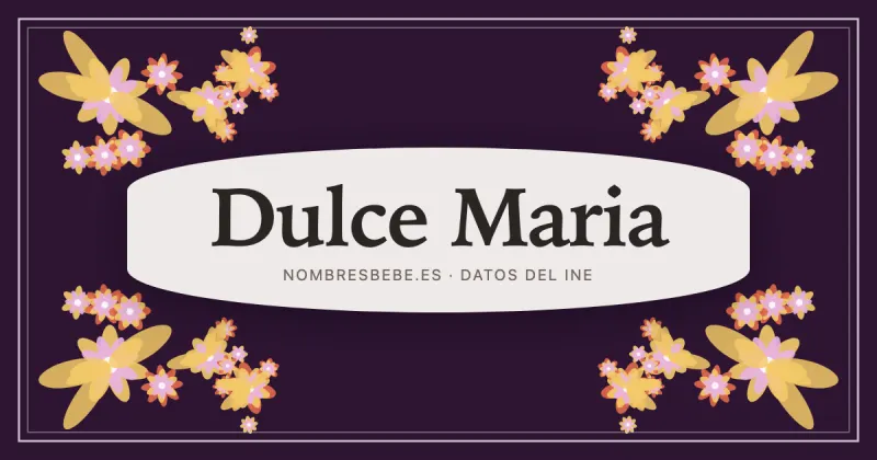 Dulce Maria, en una estampa ornamental de nombresbebe.es