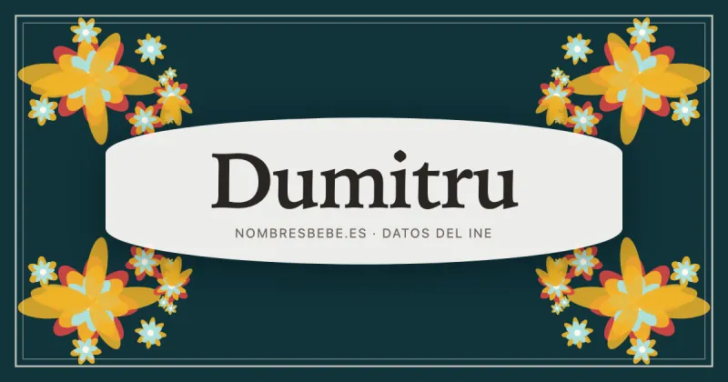 Dumitru, en una estampa ornamental de nombresbebe.es