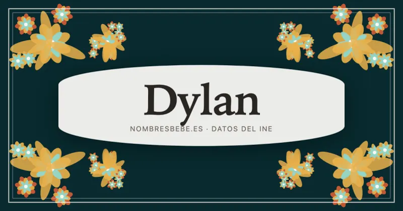 Dylan, en una estampa ornamental de nombresbebe.es