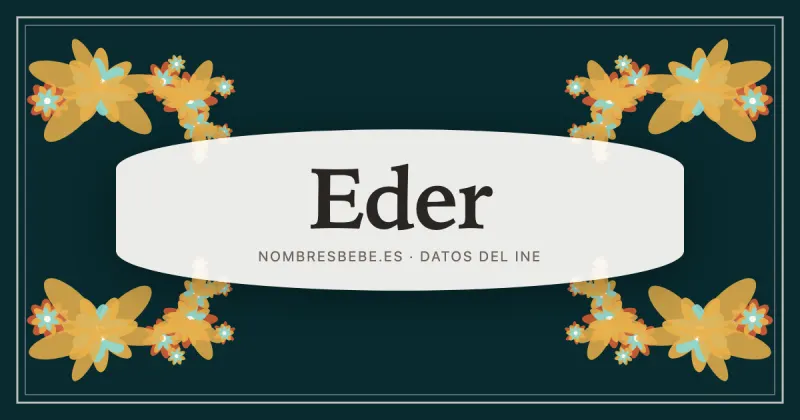 Eder, en una estampa ornamental de nombresbebe.es