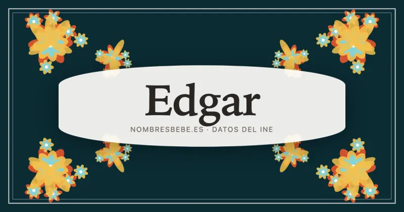 Edgar, en una estampa ornamental de nombresbebe.es