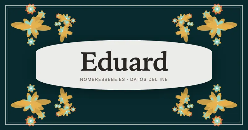 Eduard, en una estampa ornamental de nombresbebe.es