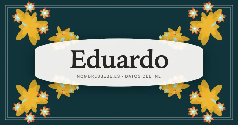 Eduardo, en una estampa ornamental de nombresbebe.es