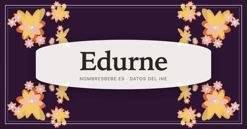 Edurne, en una estampa ornamental de nombresbebe.es