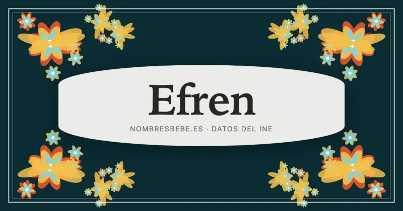 Efren, en una estampa ornamental de nombresbebe.es