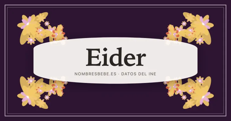 Eider, en una estampa ornamental de nombresbebe.es