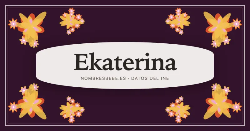 Ekaterina, en una estampa ornamental de nombresbebe.es