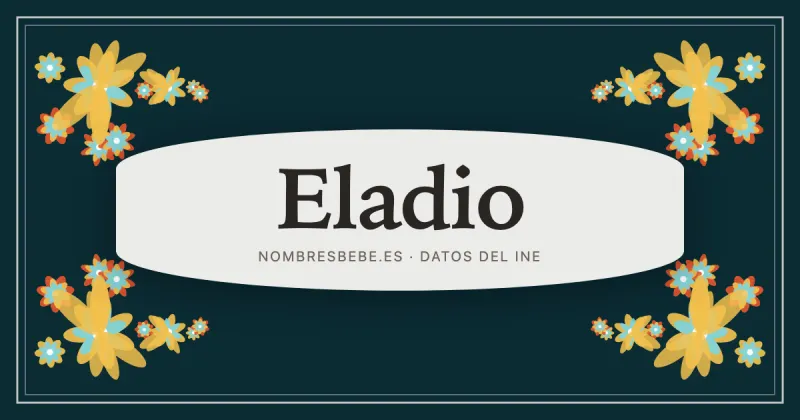 Eladio, en una estampa ornamental de nombresbebe.es