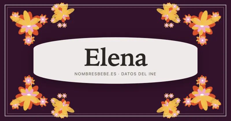 Elena, en una estampa ornamental de nombresbebe.es