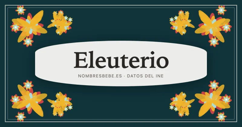 Eleuterio, en una estampa ornamental de nombresbebe.es