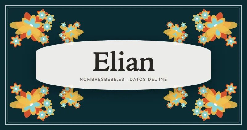 Elian, en una estampa ornamental de nombresbebe.es