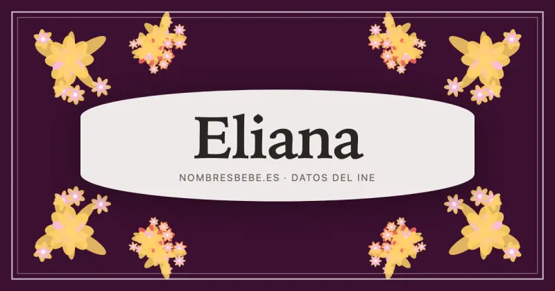 Eliana, en una estampa ornamental de nombresbebe.es