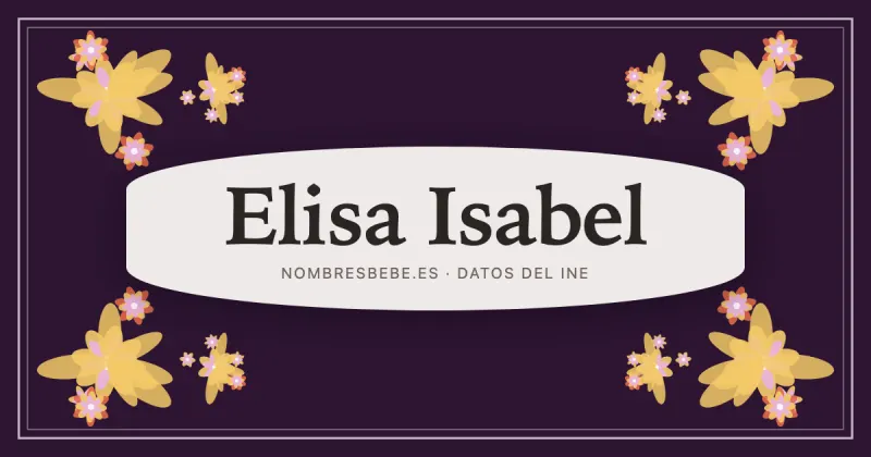 Elisa Isabel, en una estampa ornamental de nombresbebe.es