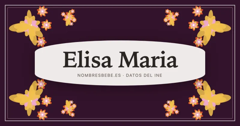 Elisa Maria, en una estampa ornamental de nombresbebe.es