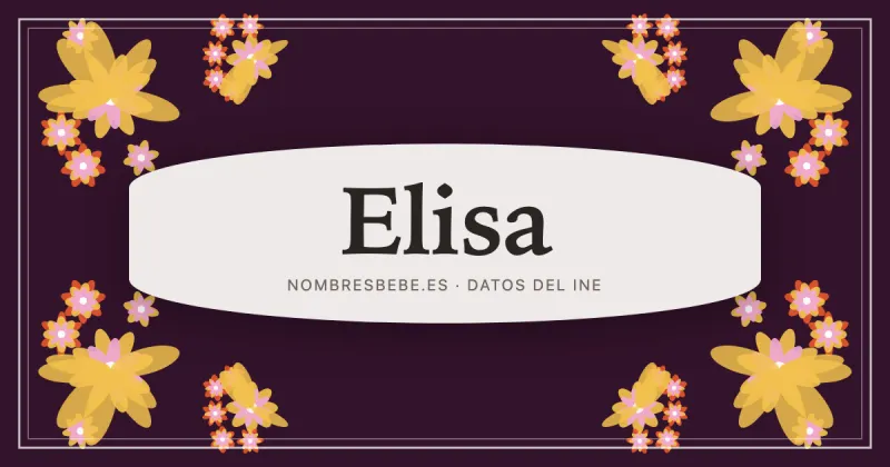 Elisa, en una estampa ornamental de nombresbebe.es