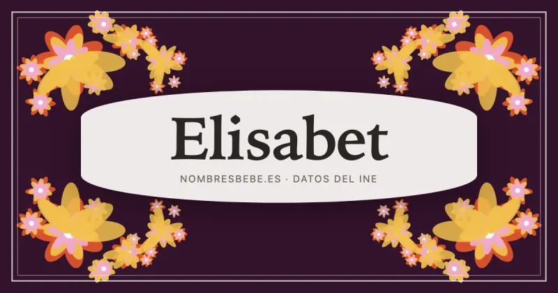 Elisabet, en una estampa ornamental de nombresbebe.es