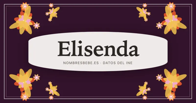 Elisenda, en una estampa ornamental de nombresbebe.es