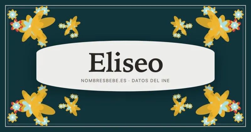 Eliseo, en una estampa ornamental de nombresbebe.es
