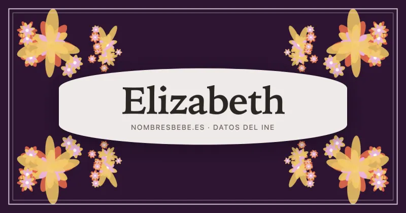 Elizabeth, en una estampa ornamental de nombresbebe.es