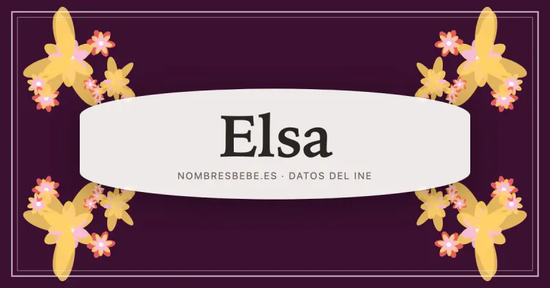 Elsa, en una estampa ornamental de nombresbebe.es