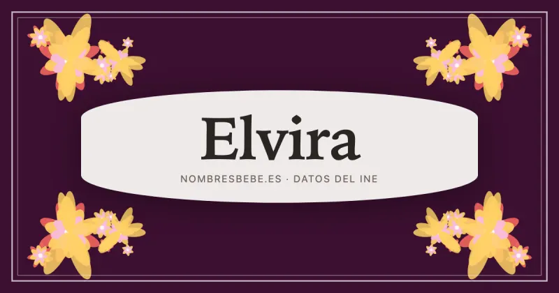 Elvira, en una estampa ornamental de nombresbebe.es