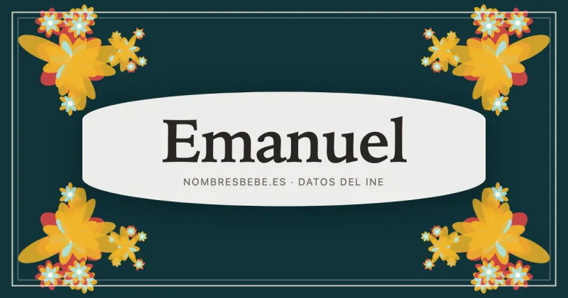 Emanuel, en una estampa ornamental de nombresbebe.es