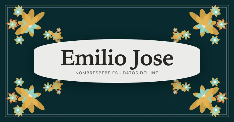 Emilio Jose, en una estampa ornamental de nombresbebe.es