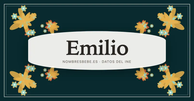 Emilio, en una estampa ornamental de nombresbebe.es