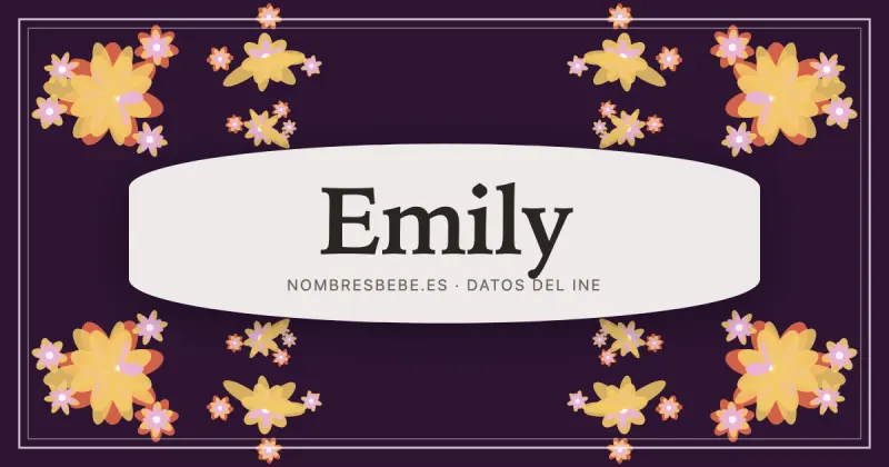 Emily, en una estampa ornamental de nombresbebe.es