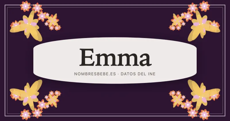Emma, en una estampa ornamental de nombresbebe.es