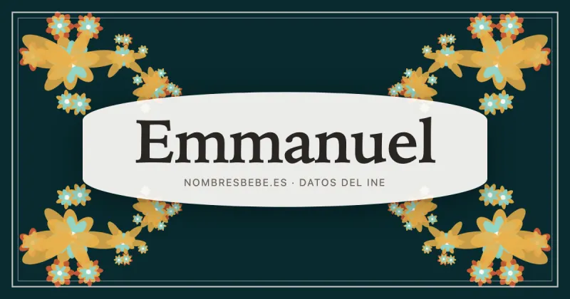Emmanuel, en una estampa ornamental de nombresbebe.es