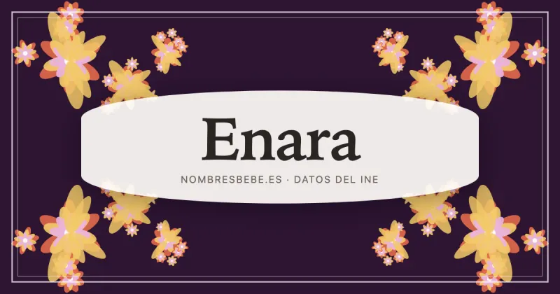 Enara, en una estampa ornamental de nombresbebe.es