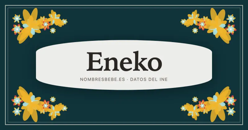 Eneko, en una estampa ornamental de nombresbebe.es