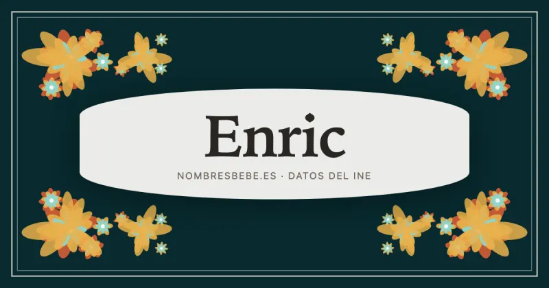 Enric, en una estampa ornamental de nombresbebe.es