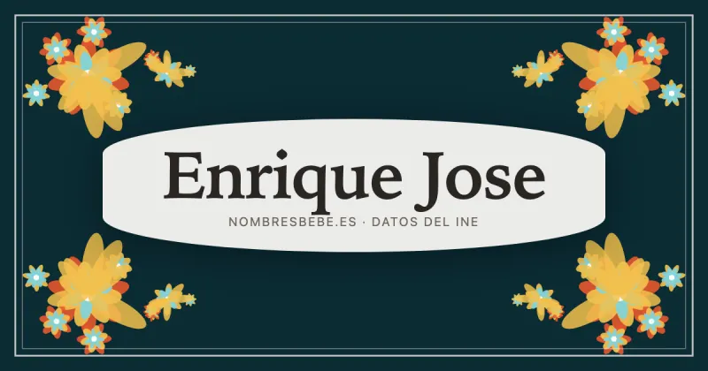 Enrique Jose, en una estampa ornamental de nombresbebe.es