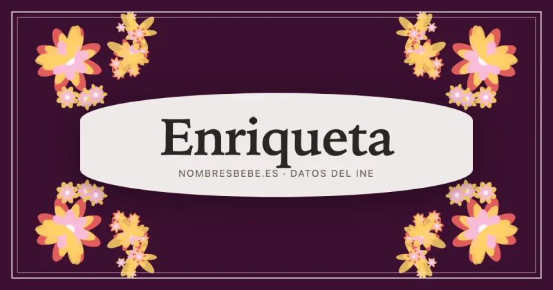 Enriqueta, en una estampa ornamental de nombresbebe.es