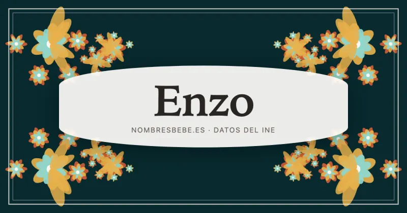 Enzo, en una estampa ornamental de nombresbebe.es