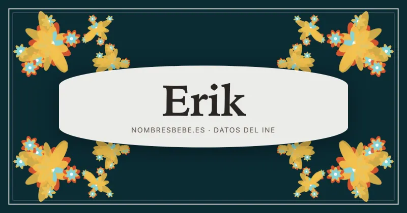 Erik, en una estampa ornamental de nombresbebe.es